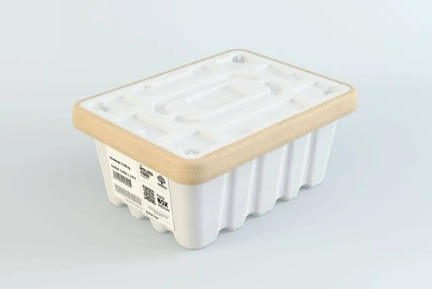 RENW Fiber Box with shipping labels